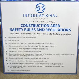 Custom Safety Sign